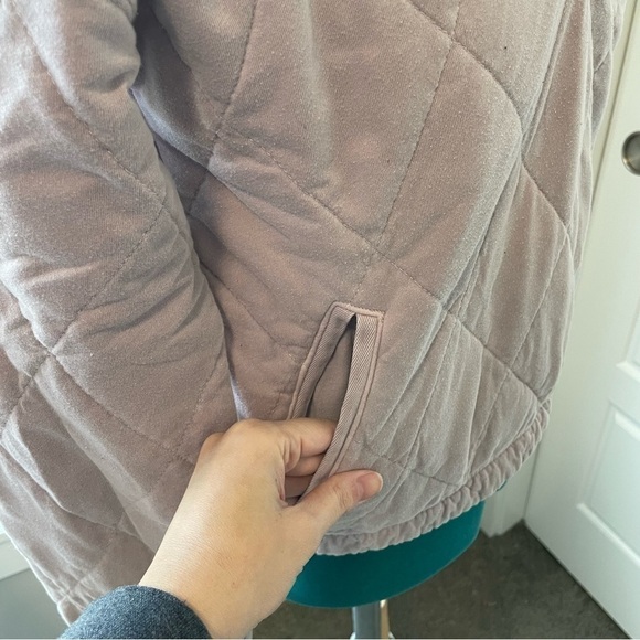 Abercrombie & Fitch Purple Lavender Quilter Pullover Quarter Zip Sweater - Picture 5 of 8